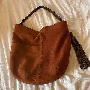 HOBO brand shoulder bag with leather tassel